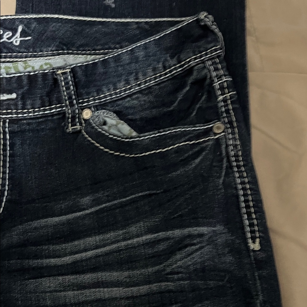 Maurices Dark Blue Boot Cut Jeans - Picture 4 of 10